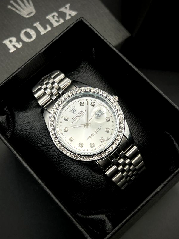 Rolex Quartz Stylish Stone Watch - Man Rolex Stylish Watch